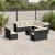 Set canapele de grădină, 12 piese, cu perne, negru, poliratan GartenMobel Dekor