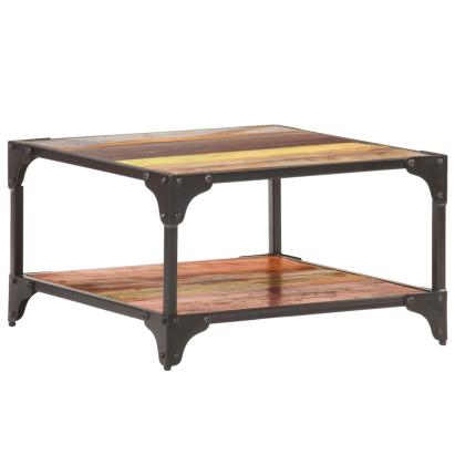 Măsuță de cafea, 60 x 60 x 35 cm, lemn masiv reciclat GartenMobel Dekor