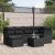 Set canapele de grădină cu perne, 7 piese, negru, poliratan GartenMobel Dekor