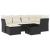Set canapele de grădină cu perne, 7 piese, negru, poliratan GartenMobel Dekor