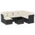 Set mobilier de grădină cu perne, 8 piese, negru, poliratan GartenMobel Dekor