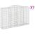 Coșuri gabion arcuite 7 buc, 300x50x180/200 cm, fier galvanizat GartenMobel Dekor