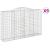 Coșuri gabion arcuite 9 buc, 300x50x180/200 cm, fier galvanizat GartenMobel Dekor