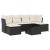 Set canapele de grădină cu perne, 7 piese, negru, poliratan GartenMobel Dekor