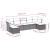 Set canapele de grădină cu perne, 7 piese, negru, poliratan GartenMobel Dekor