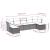Set mobilier de grădină cu perne, 8 piese, negru, poliratan GartenMobel Dekor