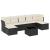 Set mobilier de grădină cu perne, 8 piese, negru, poliratan GartenMobel Dekor
