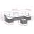 Set mobilier de grădină cu perne, 8 piese, negru, poliratan GartenMobel Dekor