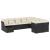 Set canapele de grădină cu perne, 10 piese, negru, poliratan GartenMobel Dekor