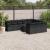 Set canapele de grădină cu perne, 11 piese, negru, poliratan GartenMobel Dekor