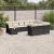 Set canapele de grădină cu perne, 11 piese, negru, poliratan GartenMobel Dekor