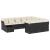 Set canapele de grădină cu perne, 11 piese, negru, poliratan GartenMobel Dekor