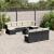 Set canapele de grădină cu perne, 11 piese, negru, poliratan GartenMobel Dekor