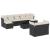 Set canapele de grădină cu perne, 10 piese, negru, poliratan GartenMobel Dekor