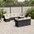 Set canapele de grădină cu perne, 11 piese, negru, poliratan GartenMobel Dekor
