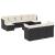 Set canapele de grădină cu perne, 11 piese, negru, poliratan GartenMobel Dekor