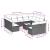 Set canapele de grădină, 12 piese, cu perne, negru, poliratan GartenMobel Dekor