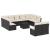 Set canapele de grădină, 12 piese, cu perne, negru, poliratan GartenMobel Dekor