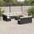Set mobilier de grădină cu perne, 14 piese, negru, poliratan GartenMobel Dekor