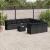 Set canapele de grădină, 12 piese, cu perne, negru, poliratan GartenMobel Dekor