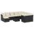 Set canapele de grădină cu perne, 11 piese, negru, poliratan GartenMobel Dekor
