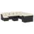 Set canapele de grădină, 12 piese, cu perne, negru, poliratan GartenMobel Dekor