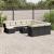 Set mobilier de grădină cu perne, 13 piese, negru, poliratan GartenMobel Dekor