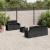 Set mobilier de grădină cu perne, 6 piese, negru, poliratan GartenMobel Dekor