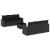 Set canapele de grădină cu perne, 7 piese, negru, poliratan GartenMobel Dekor