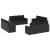 Set canapele de grădină, 12 piese, cu perne, negru, poliratan GartenMobel Dekor