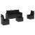 Set mobilier de grădină cu perne, 6 piese, negru, poliratan GartenMobel Dekor