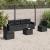 Set canapele de grădină cu perne, 7 piese, negru, poliratan GartenMobel Dekor