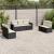 Set canapele de grădină cu perne, 7 piese, negru, poliratan GartenMobel Dekor