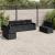 Set mobilier de grădină cu perne, 8 piese, negru, poliratan GartenMobel Dekor