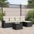 Set mobilier de grădină cu perne, 6 piese, negru, poliratan GartenMobel Dekor