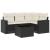 Set mobilier de grădină cu perne, 5 piese, negru, poliratan GartenMobel Dekor