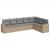 Set canapele de grădină, 7 piese, cu perne, bej, poliratan GartenMobel Dekor
