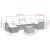 Set mobilier de grădină cu perne, 8 piese, negru, poliratan GartenMobel Dekor