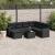 Set mobilier de grădină cu perne, 8 piese, negru, poliratan GartenMobel Dekor