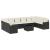 Set canapele de grădină cu perne, 11 piese, negru, poliratan GartenMobel Dekor