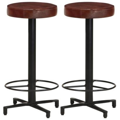 Scaune de bar, 2 buc., 66 cm, piele naturală GartenMobel Dekor