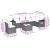 Set canapele de grădină cu perne, 7 piese, negru, poliratan GartenMobel Dekor
