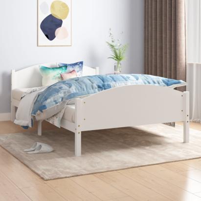 Cadru de pat, alb, 160x200 cm, lemn masiv de pin GartenMobel Dekor