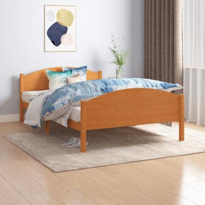 Cadru de pat, maro miere, 120x200 cm, lemn masiv de pin GartenMobel Dekor