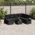 Set mobilier de grădină cu perne, 8 piese, negru, poliratan GartenMobel Dekor