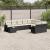 Set canapele de grădină cu perne, 10 piese, negru, poliratan GartenMobel Dekor