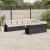 Set canapele de grădină cu perne, 10 piese, negru, poliratan GartenMobel Dekor
