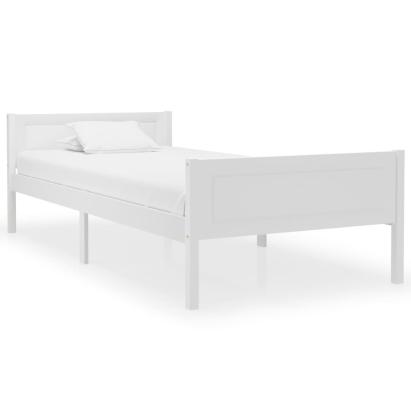 Cadru de pat, alb, 100x200 cm, lemn masiv de pin GartenMobel Dekor