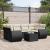 Set canapele de grădină cu perne, 7 piese, negru, poliratan GartenMobel Dekor