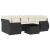Set canapele de grădină cu perne, 7 piese, negru, poliratan GartenMobel Dekor